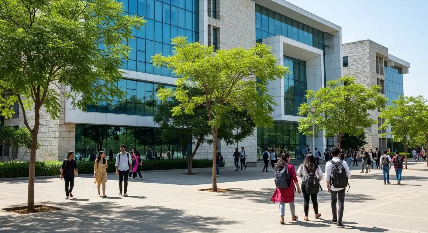 Modern Indian university campus